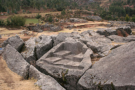 Strange rock-cut features in the landscape