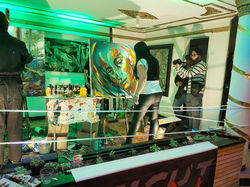 Diana Francia Pintura en vivo Figth
