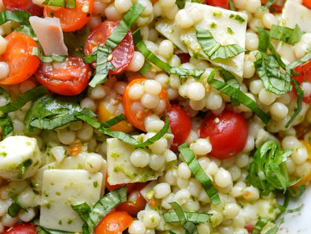 Caprese Pesto Couscous Salad