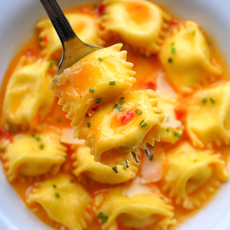 Whipped Ricotta & Lemon Agnolotti with Calabrian Chili Butter