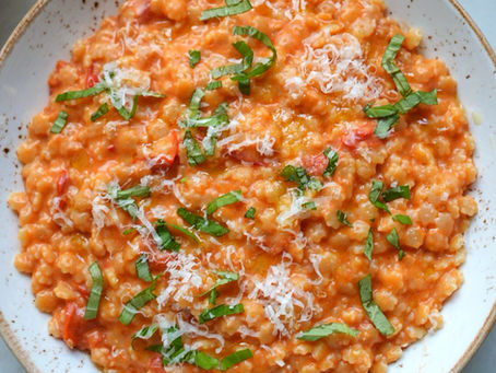 Creamy Tomato Basil Mascarpone Stelline Pastina