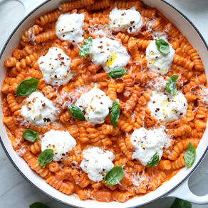 Fusilli Corti alla Vodka with Creamy Burrata & Basil