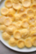 Mini Prosciutto & Ricotta Ravioli with Parmesan Butter