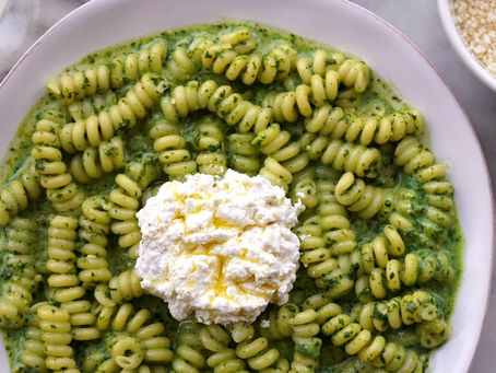 Roasted Garlic Pesto Fusilli