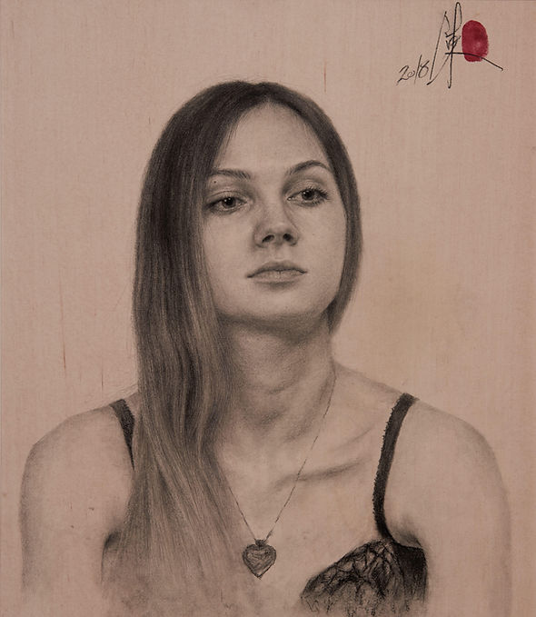 Portrait of Elena | Charcoal