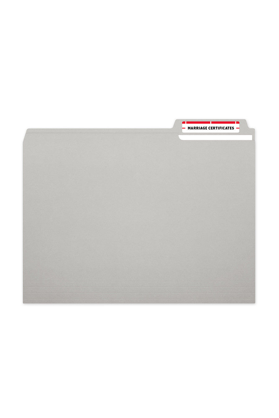 Thumbnail: File Folder Labels, Red, 9/16" x 3-7/16", 248/Bx