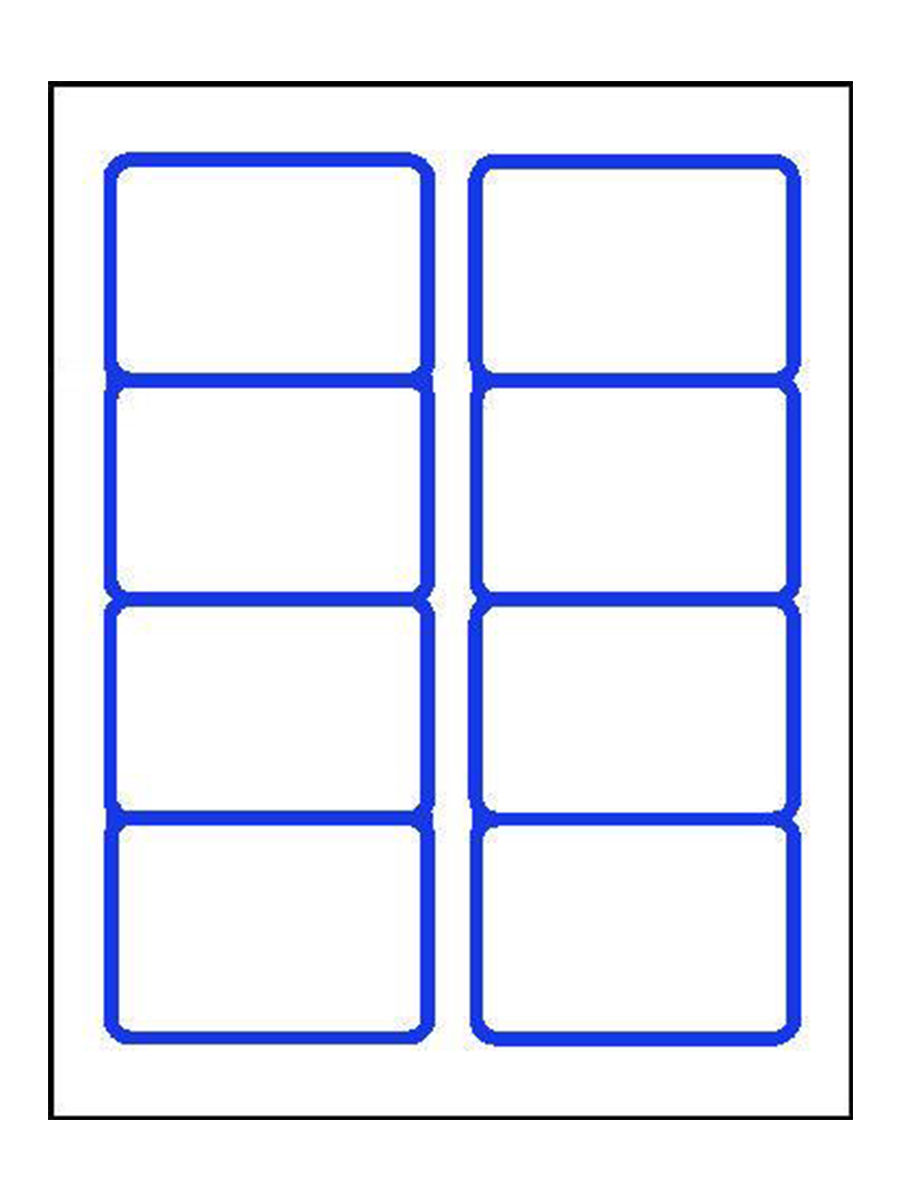 Thumbnail: Laser/Inkjet Blue Name Badges, 2-1/3" x 3-3/8", 8/Sheet, 400 Badges/Bx