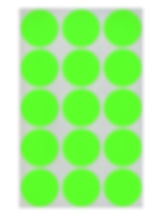 Thumbnail: 1-1/4" Dia. Color Coding Labels, Green Neon, 400/Bx