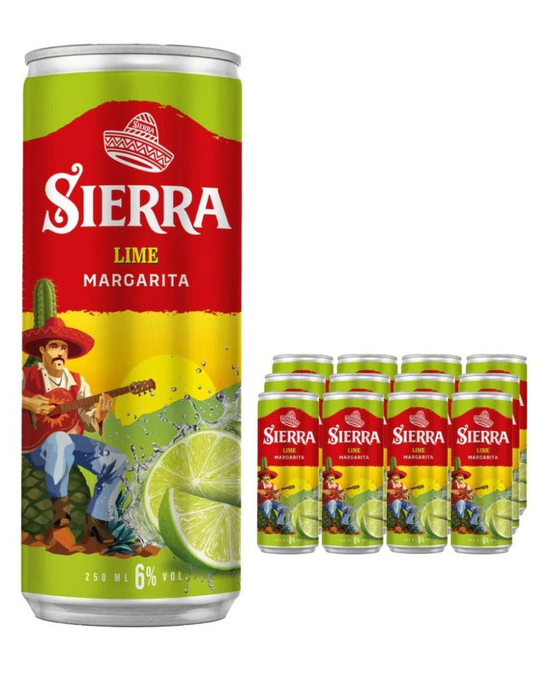 Sierra Lime Margarita Cocktail 12 x 250ml Cans