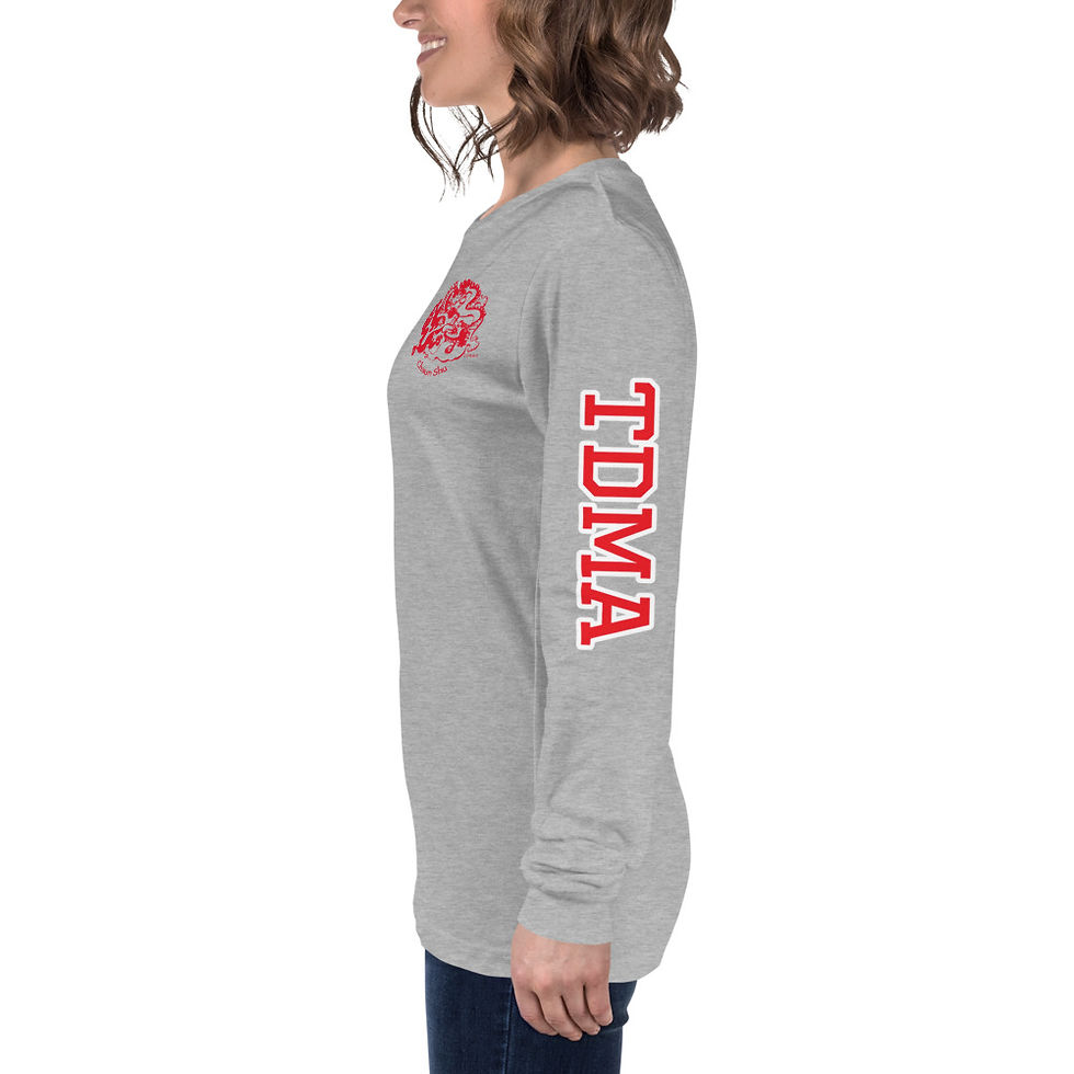 Thumbnail: RED TDMA logo Black/  Light Gray Unisex Long Sleeve Tee2022
