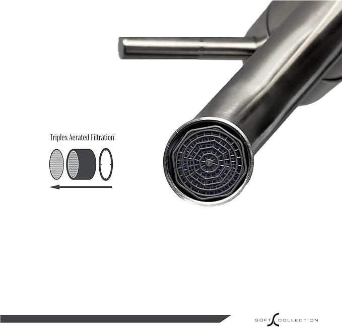 Thumbnail: Bathroom Taps Single Hole,Stainless Steel Single Lever Basin Taps with Supply Ho