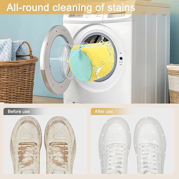 Thumbnail: 2pcs Reusable Shoe Washing Machine and Dryer Bag