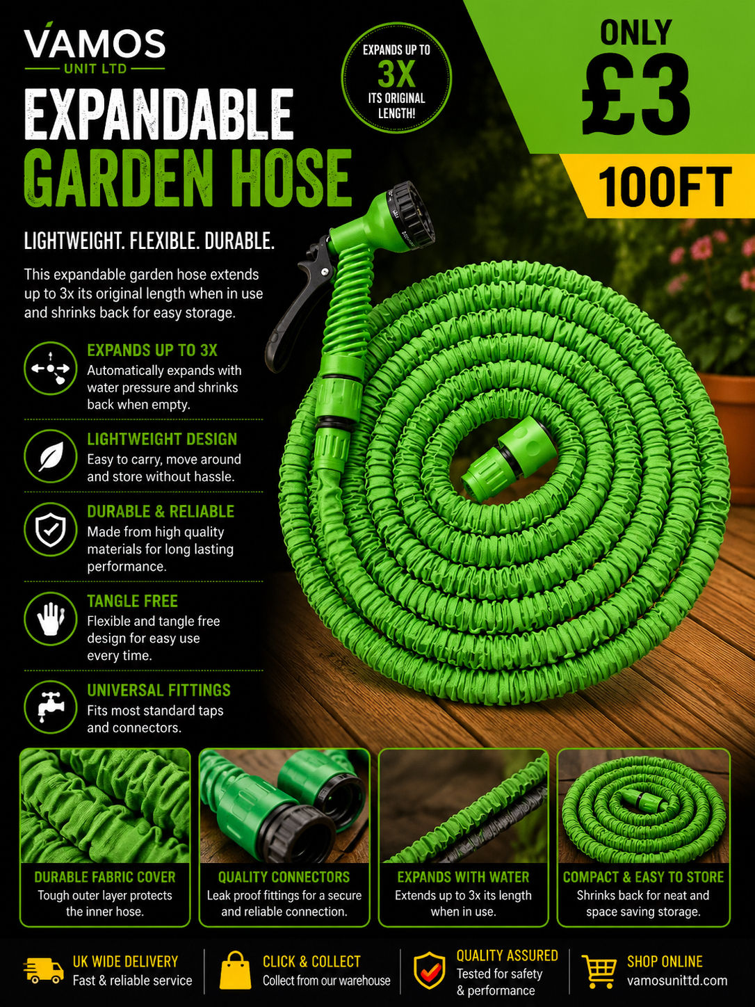 100ft Garden Hose 