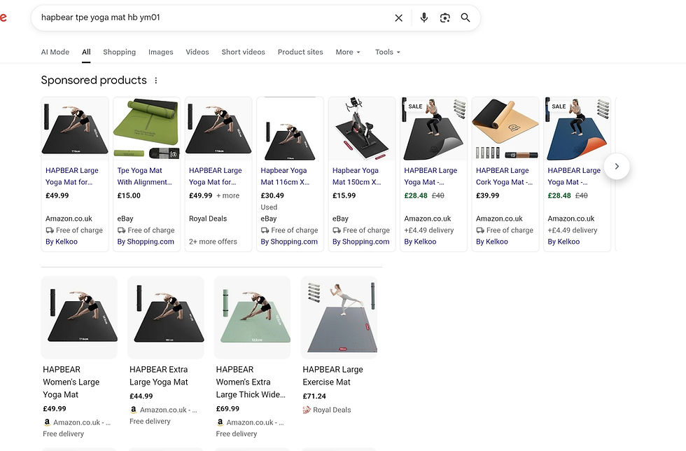 Thumbnail: HAPBEAR Large Yoga Mat