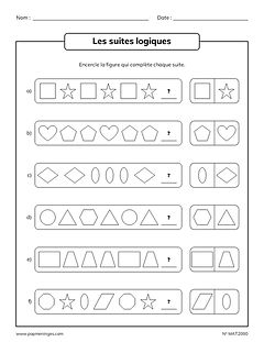 Les suites logiques - Figures