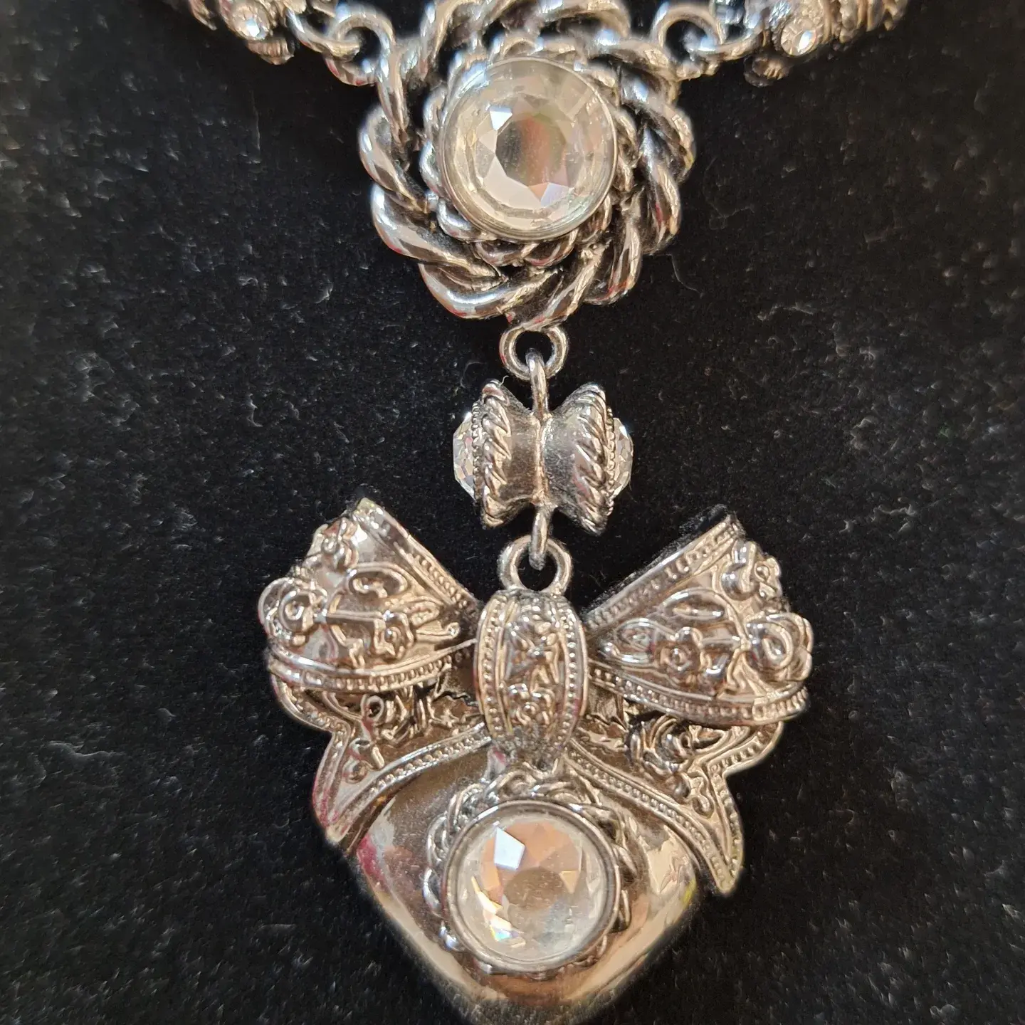 Butler and Wilson  charcoal grey statement necklace 