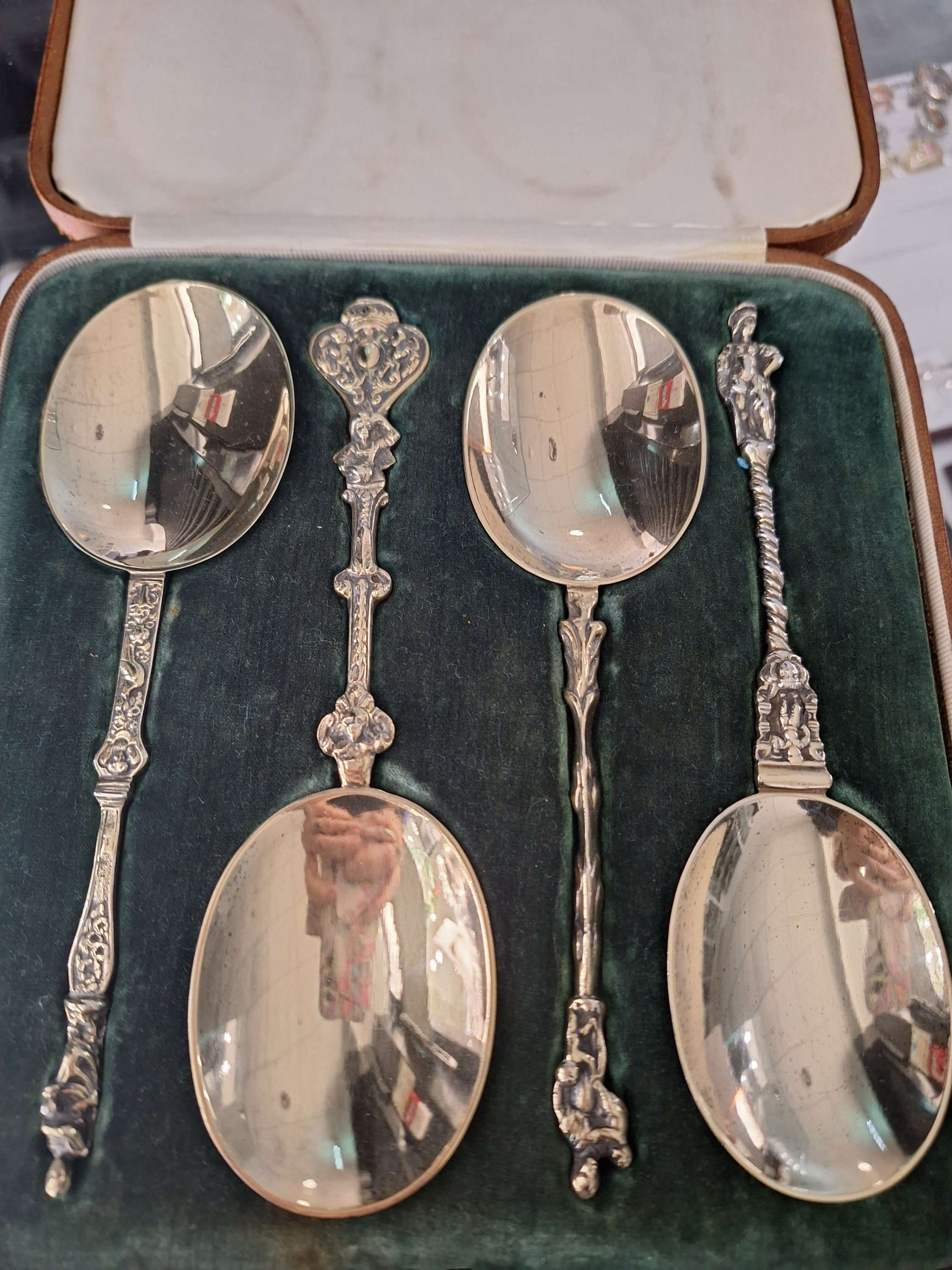 Sterling Silver/gold wash serving spoons