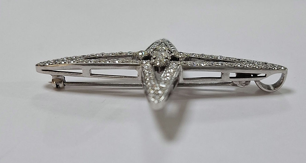 Thumbnail: G46.  9ct white gold diamond Cross pendant/brooch 