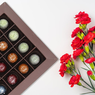 Artisanal chocolate in box