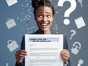 Professional reflecting on whether they made the right decision after accepting a new job