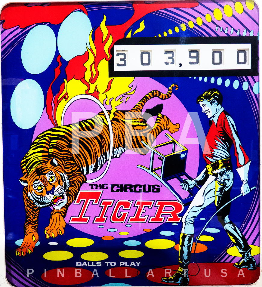 Circus Tiger Backglass