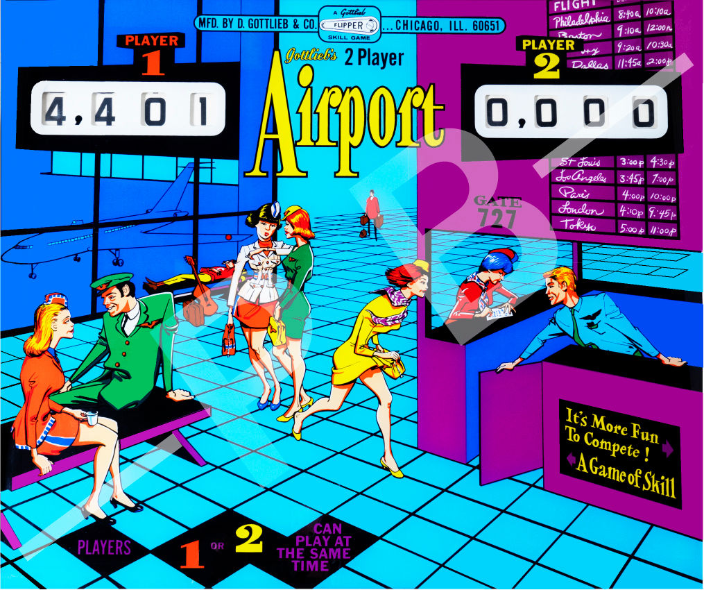 Airport 1969 Gottlieb Backg;ass