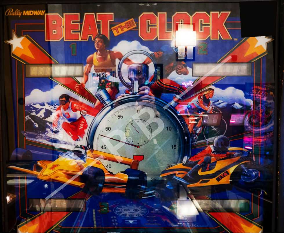 Beat the Clock 1985 Bally Midway Backglass