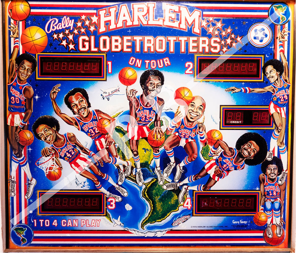 Harlem Globetrotters 2005 Bally Backglass Pinball Backglass