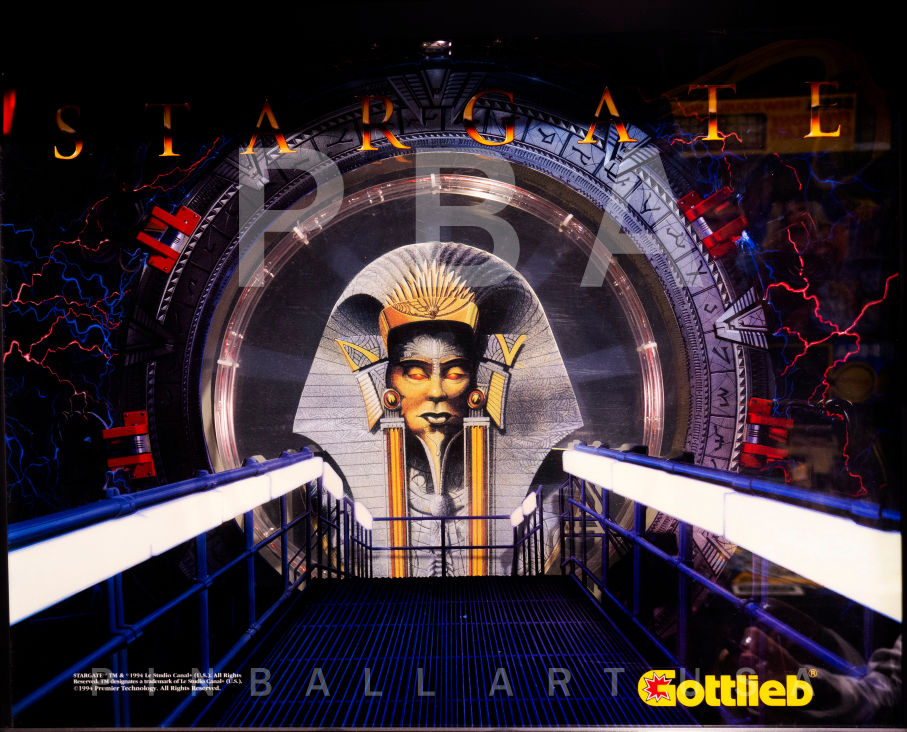 Stargate 1995 Gottlieb Backglass