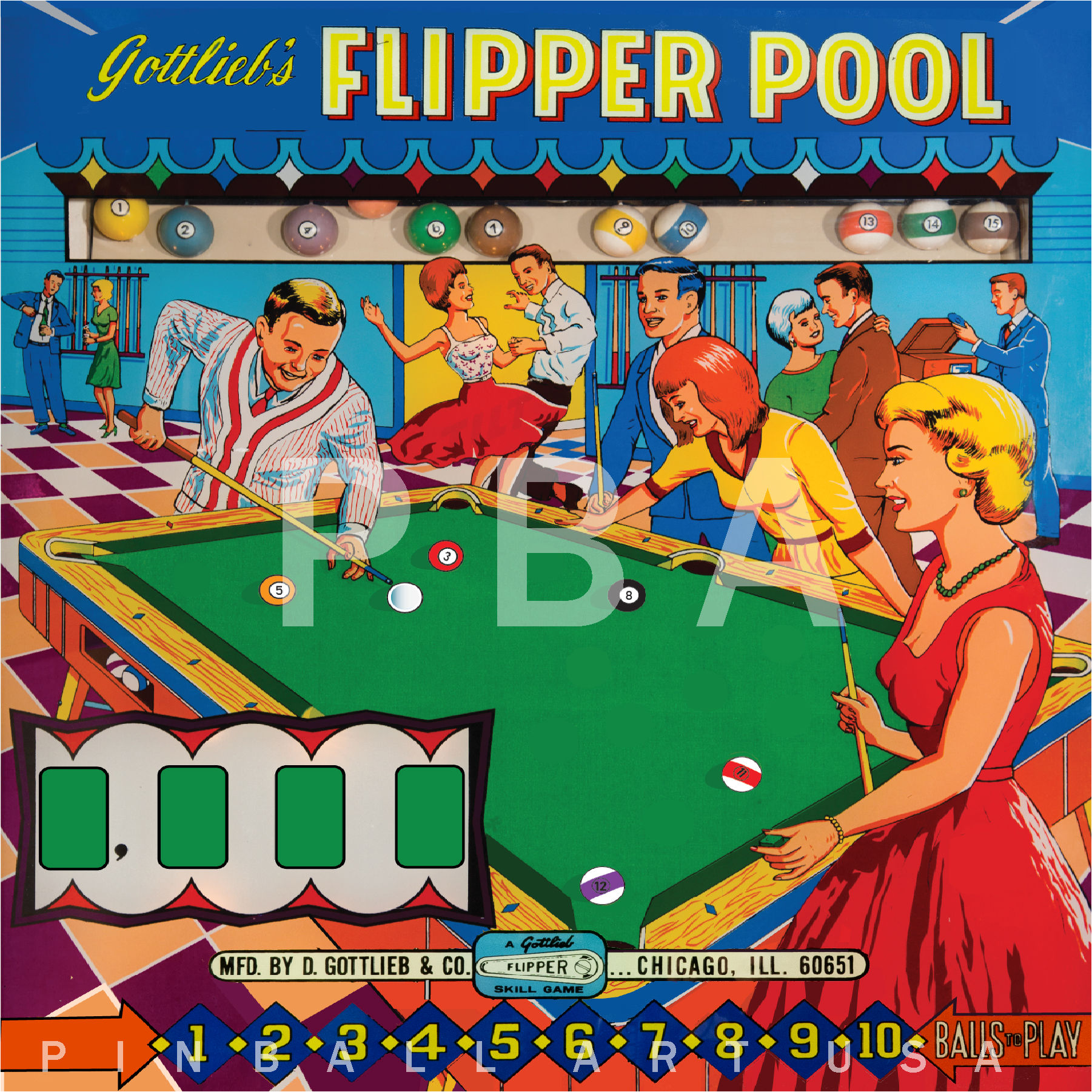 Flipper Pool 1965 Gottlieb