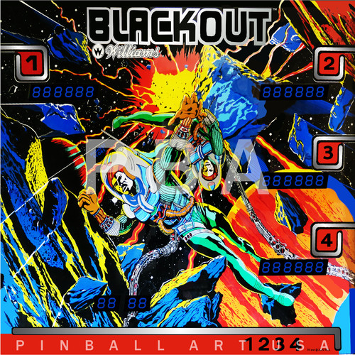 Blackout 1980 Williams Pinball Art USA