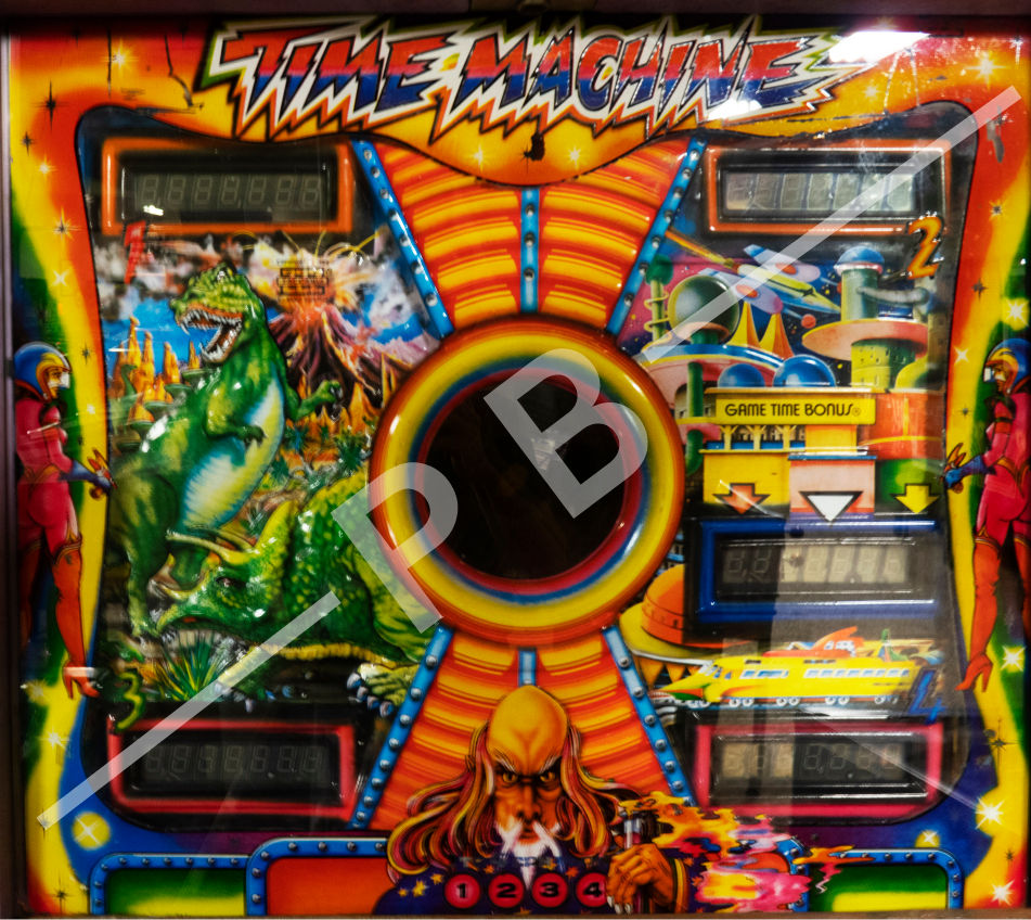 Time Machine 1983 Zaccaria Pinball Backglass