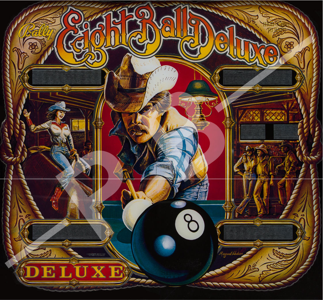 Eight Ball Deluxe 1980 Bally Backglass