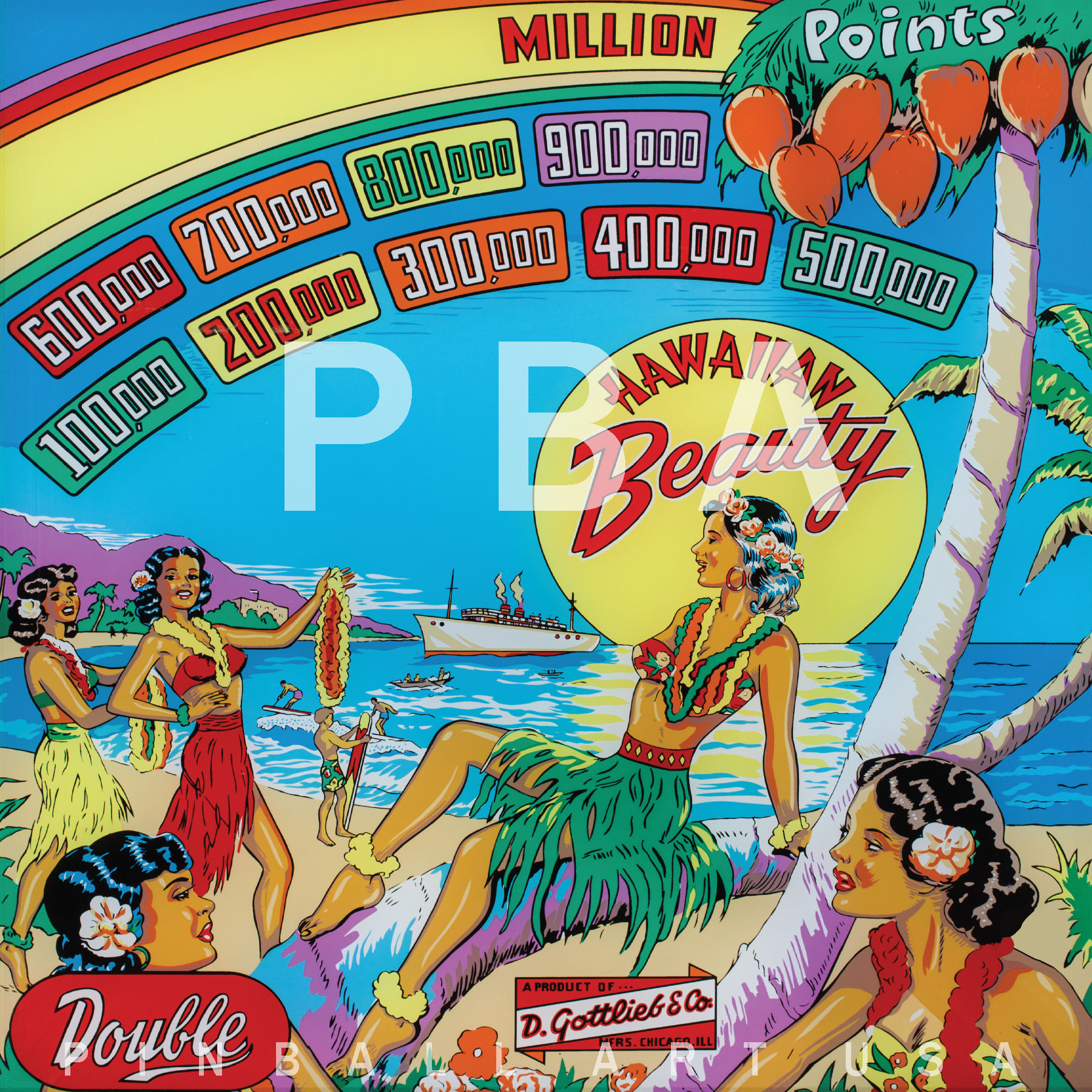 Hawaiian Beauty 1954 Gottlieb