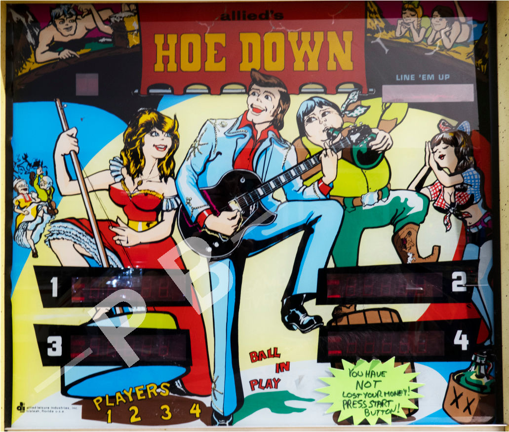 Hoe Down 1978 Allied Leisure Backglass