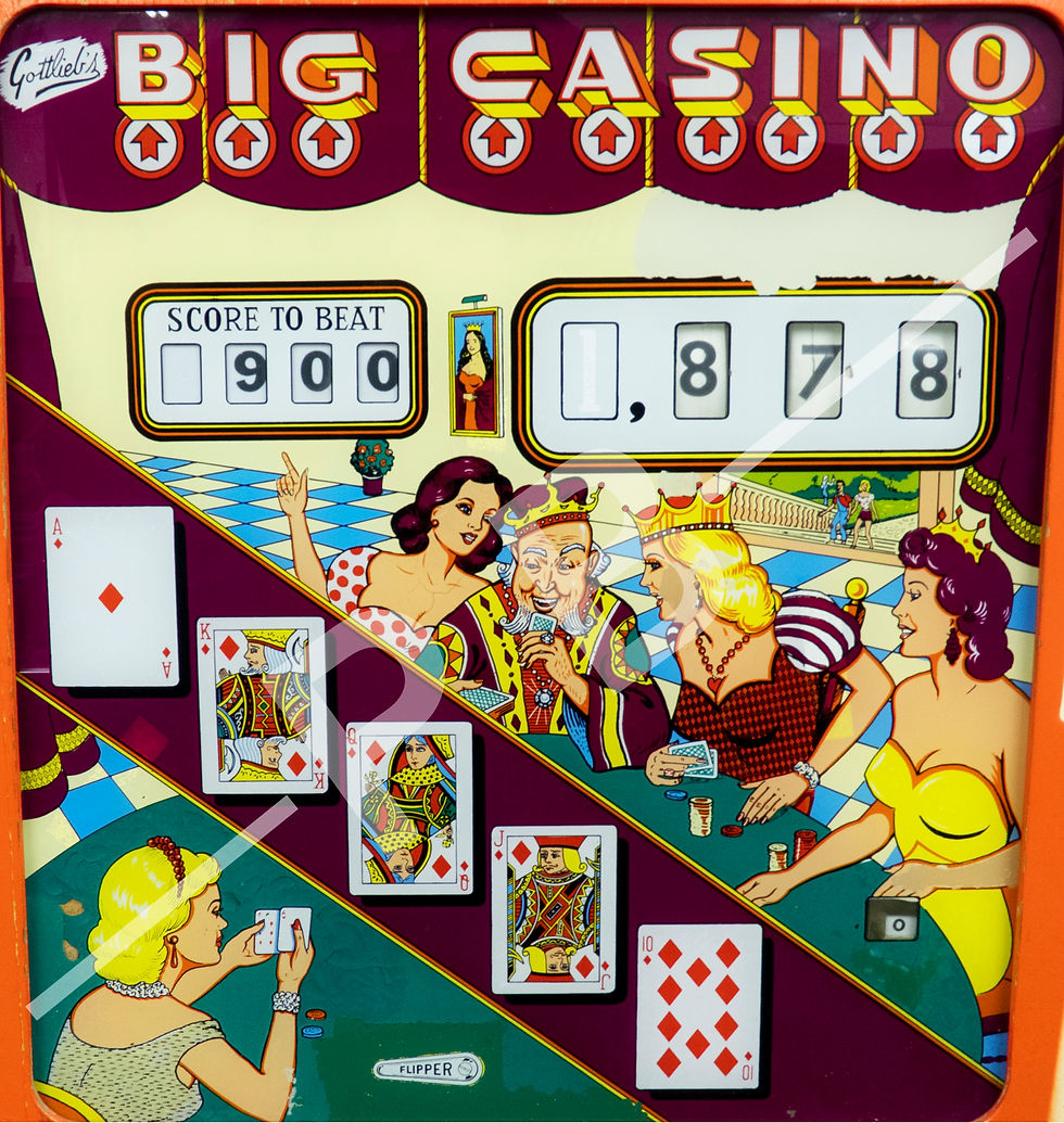 Big Casino 1961 Gottlieb Backglass