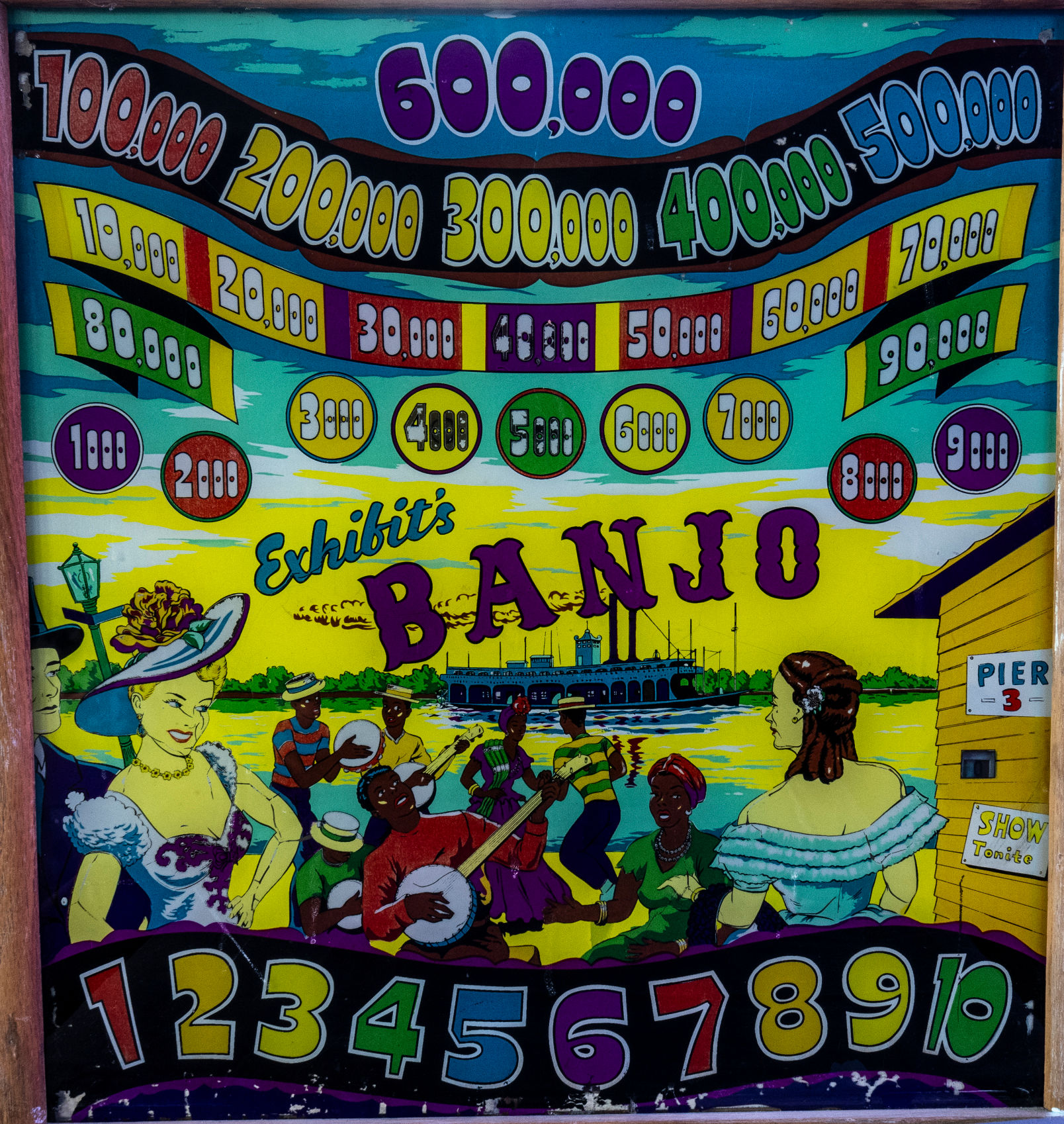 Banjo 1948 Exhibits Backglass