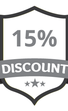 15% Discount Badge