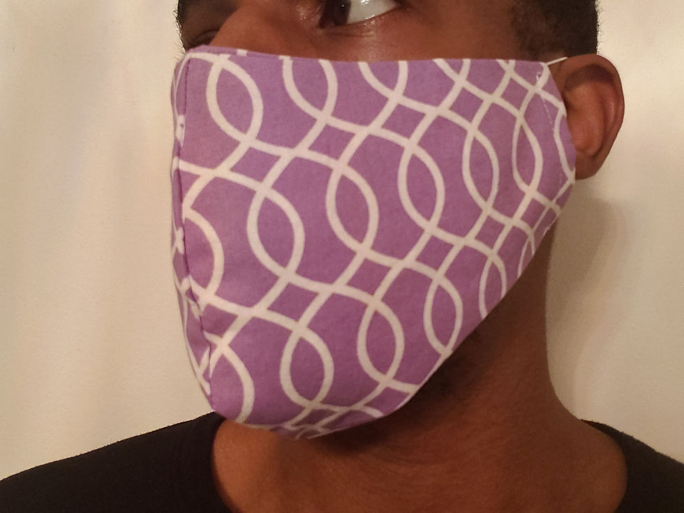 Lavender with White Swirl pattern Face Mask