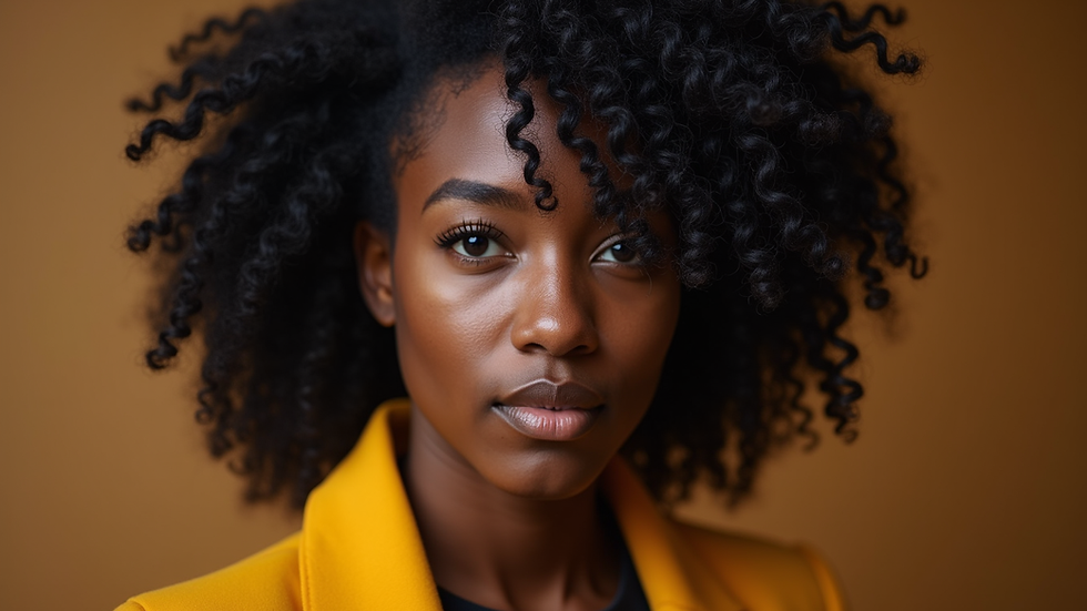 Close-up view of afro-textured hair with protective twists