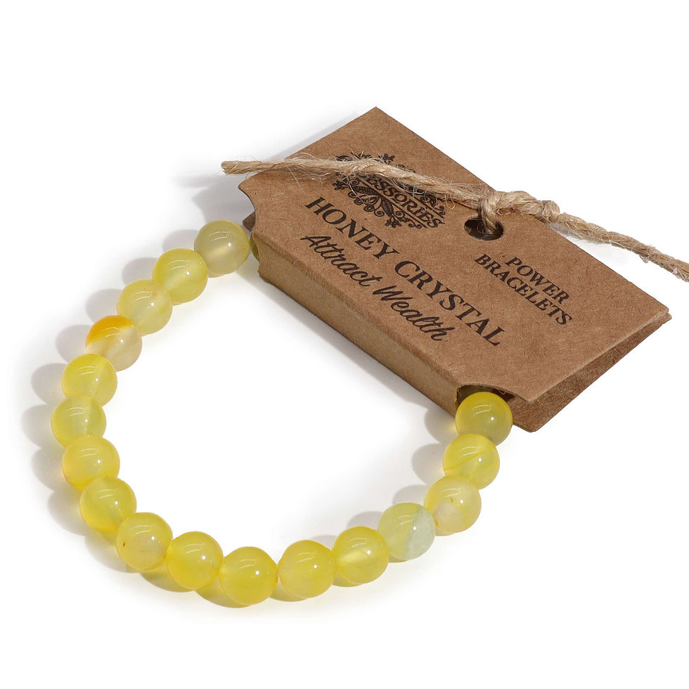 Honey Crystal Power Bracelet - Attract Wealth & Prosperity
