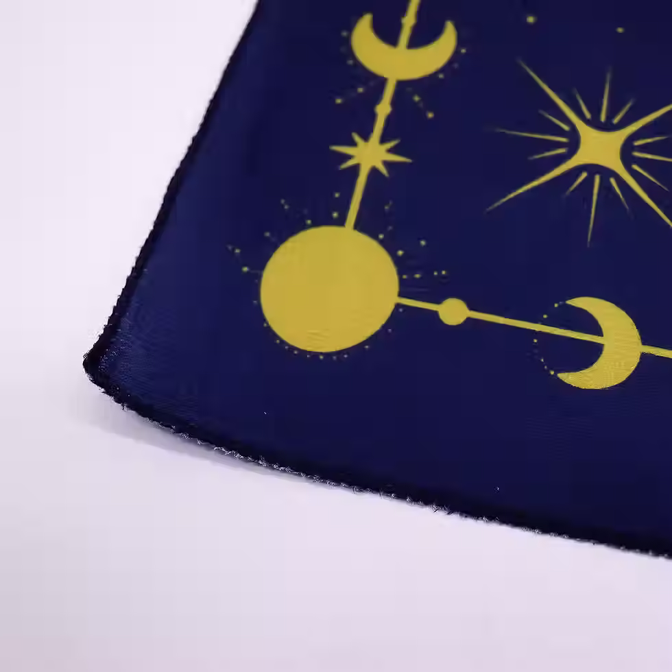 Thumbnail: Zodiac Tarot Card Reading Cloth | Tarot Altar Cloth, Astrology & Spiritual Practice