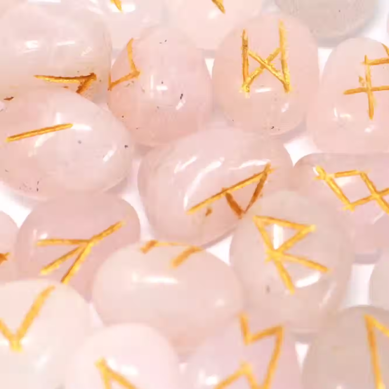 Rose Quartz Runes Set - Love | Rune Stones, Divination & Spiritual Guidance.