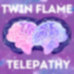 Twin Flame Telepathy, Two Minds connected with brainwaves, pretty galaxy theme.