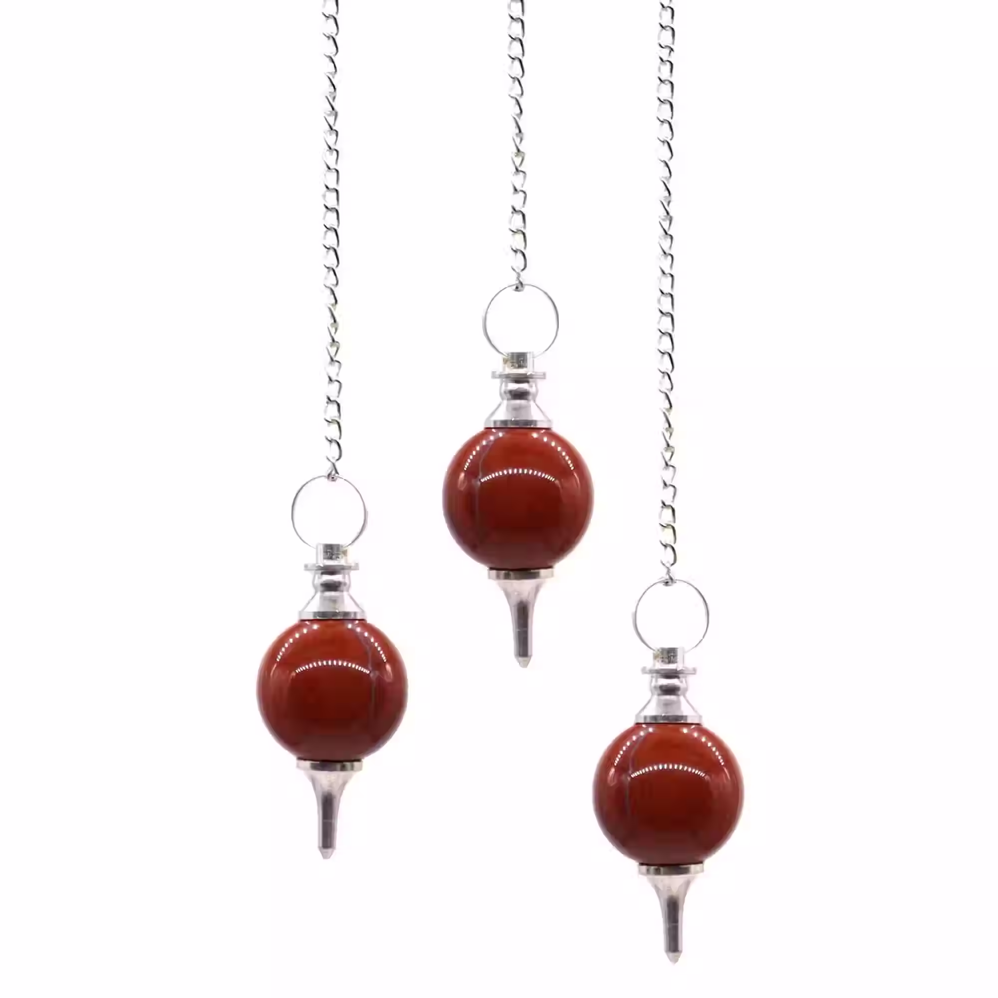 Red Jasper Sphere Pendulum | Dowsing Pendulum, Divination & Spiritual Guidance