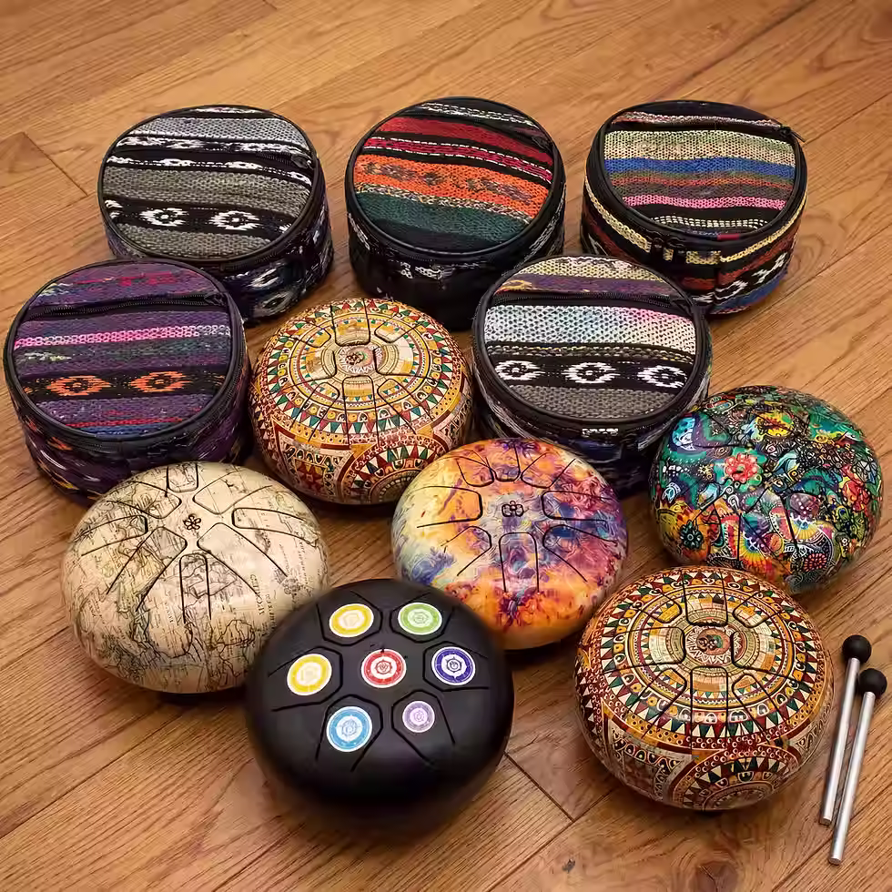 Thumbnail: Volcanic Splash Low-Med Hapi Drum - 14cm | Steel Tongue Drum, Meditation Music & Sound Healing