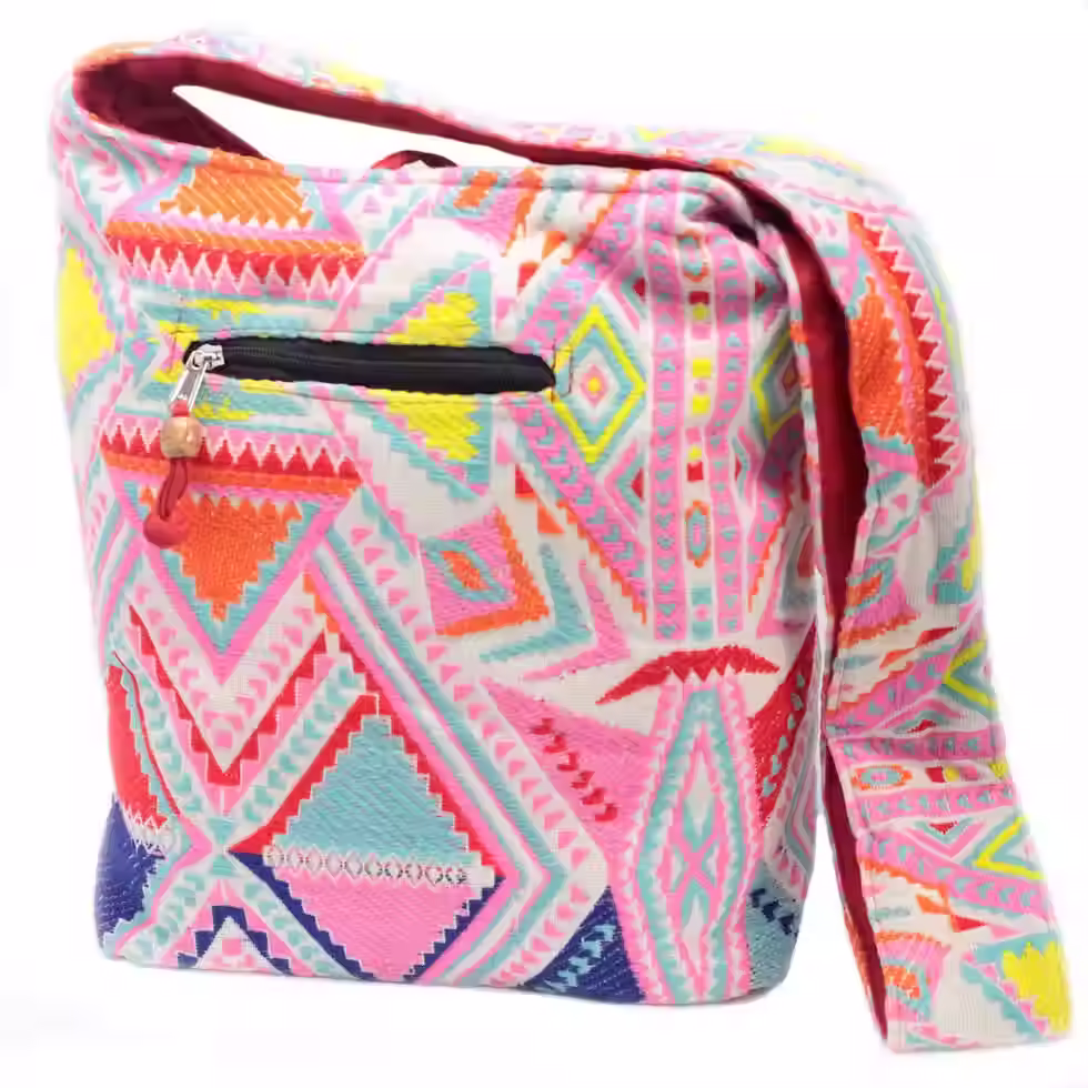 Sunrise Kathmandu Big Bag Colourful Boho Shoulder Bag