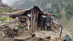 Nomadic huts in kashmir