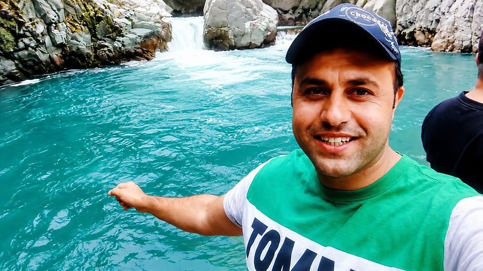 Aharbal waterfall
