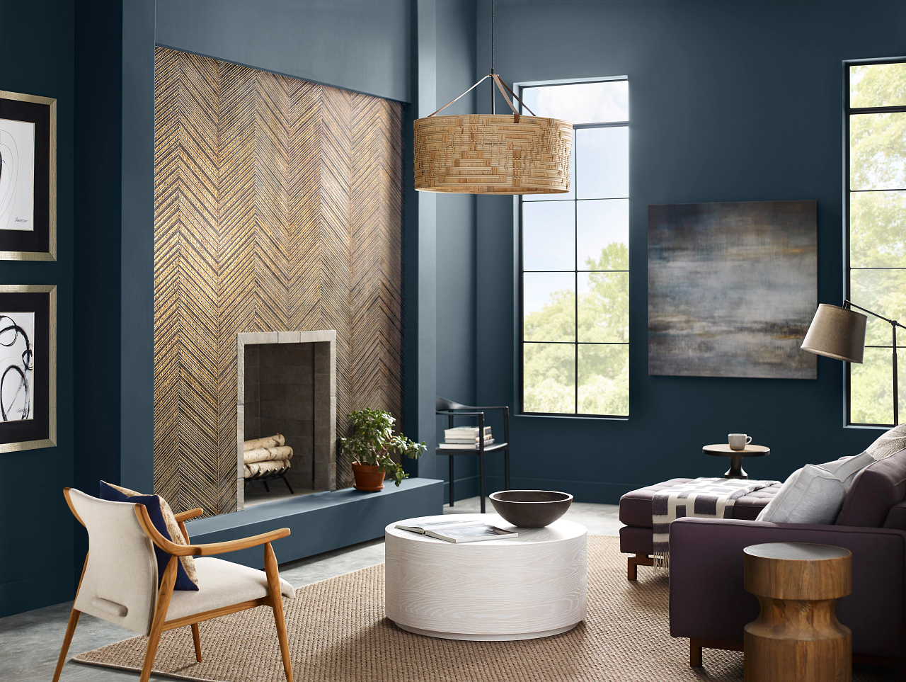 dark gray room